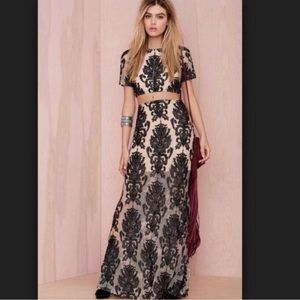 For Love and Lemons Ethereal Set Maxi Top Skirt small